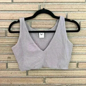 Lazuli Label V-Neck Halter Sports Top Size Small